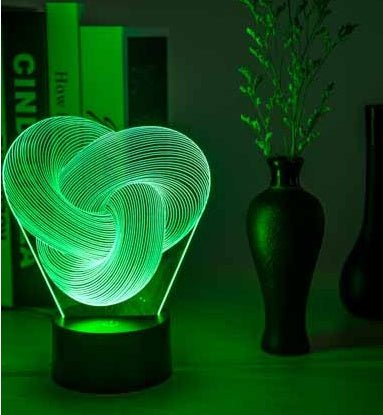 Twist Abstract LED 3D Night Light Touch Colorful Acrylic 3D Table Lamp Decoration Lighting Baby Sleeping Mood Lamp Best Gift | Orazek UK Ltd