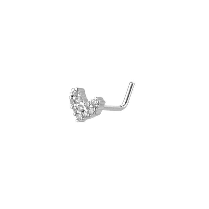 Unisex Stainless Steel Inlay Zircon Puncture Nose Ring | Orazek UK Ltd