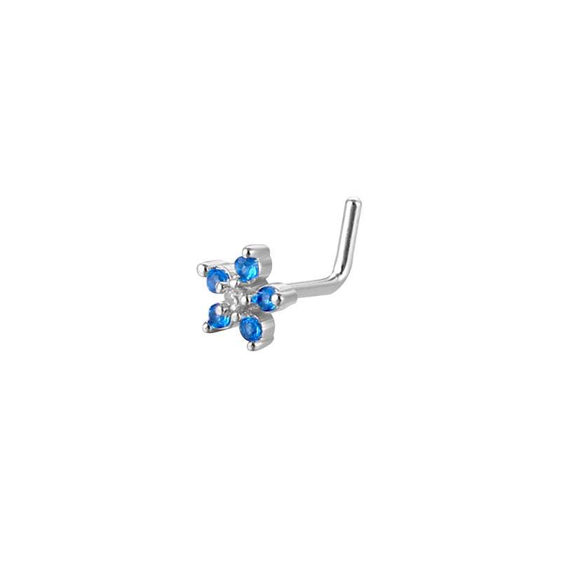 Unisex Stainless Steel Inlay Zircon Puncture Nose Ring Orazek UK Ltd