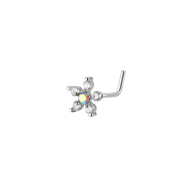 Unisex Stainless Steel Inlay Zircon Puncture Nose Ring Orazek UK Ltd