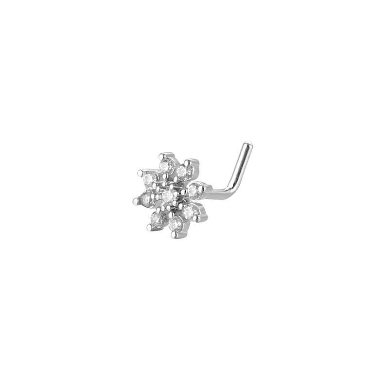 Unisex Stainless Steel Inlay Zircon Puncture Nose Ring Orazek UK Ltd