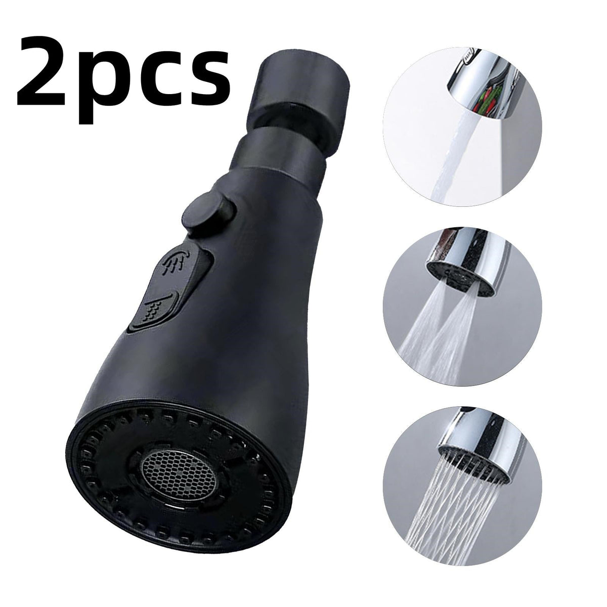 Universal Pressurized Faucet Sprayer Anti-splash 360 Degree Rotating Water Tap Three Stall Water Saving Faucet Nozzle Adapter | Orazek UK Ltd