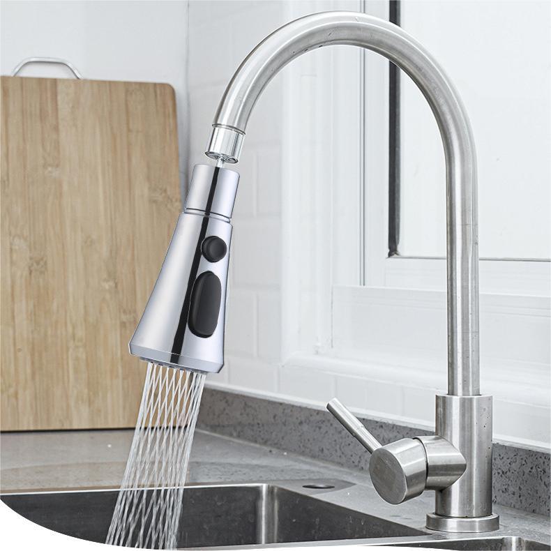 Universal Pressurized Faucet Sprayer Anti-splash 360 Degree Rotating Water Tap Three Stall Water Saving Faucet Nozzle Adapter | Orazek UK Ltd