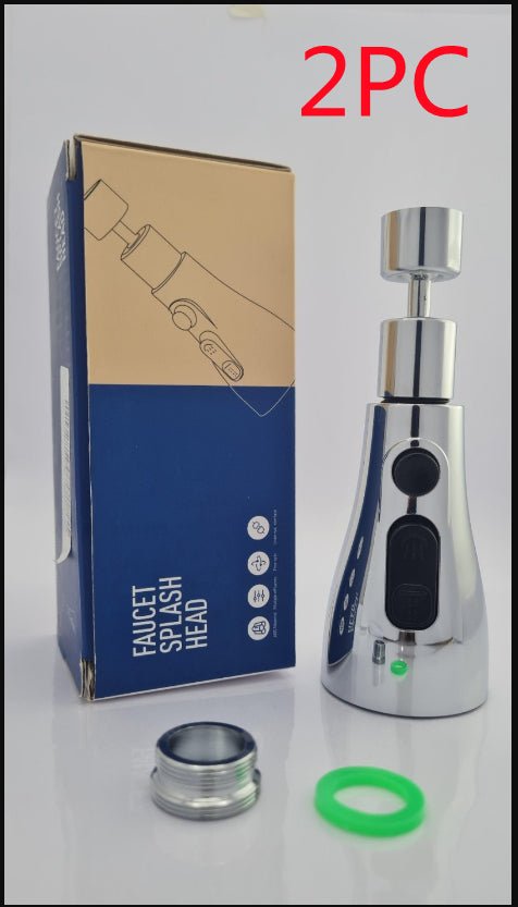 Universal Pressurized Faucet Sprayer Anti-splash 360 Degree Rotating Water Tap Three Stall Water Saving Faucet Nozzle Adapter | Orazek UK Ltd