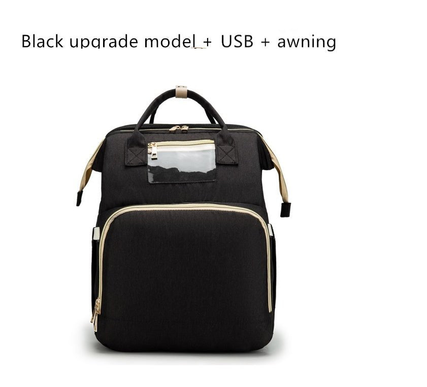 USB Charging Version Mommy Bed Backpack Folding Large Capacity Multi-function | Orazek UK Ltd