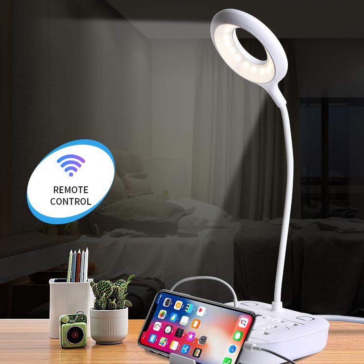 USB LED Desk Lamp Adjustable Table Lamp Light With Remote Control Eye-Caring Dimmable Office Lamp Home Decor | Orazek UK Ltd