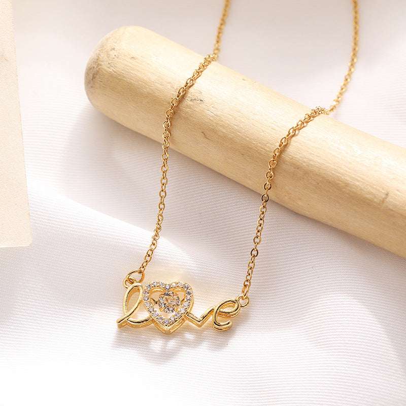 Valentines Day Gift New Stainless Steel Necklace Fashion New Love Smart Necklace Female Clavicle Chain Fashion Jewelry Woman | Orazek UK Ltd