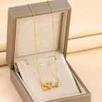 Valentines Day Gift New Stainless Steel Necklace Fashion New Love Smart Necklace Female Clavicle Chain Fashion Jewelry Woman | Orazek UK Ltd