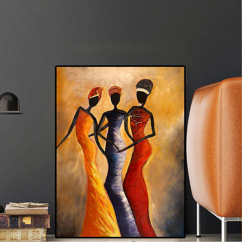Vintage African American Woman Portrait  Poster Art Wall Living Room Decoration Canvas Painting Orazek UK Ltd