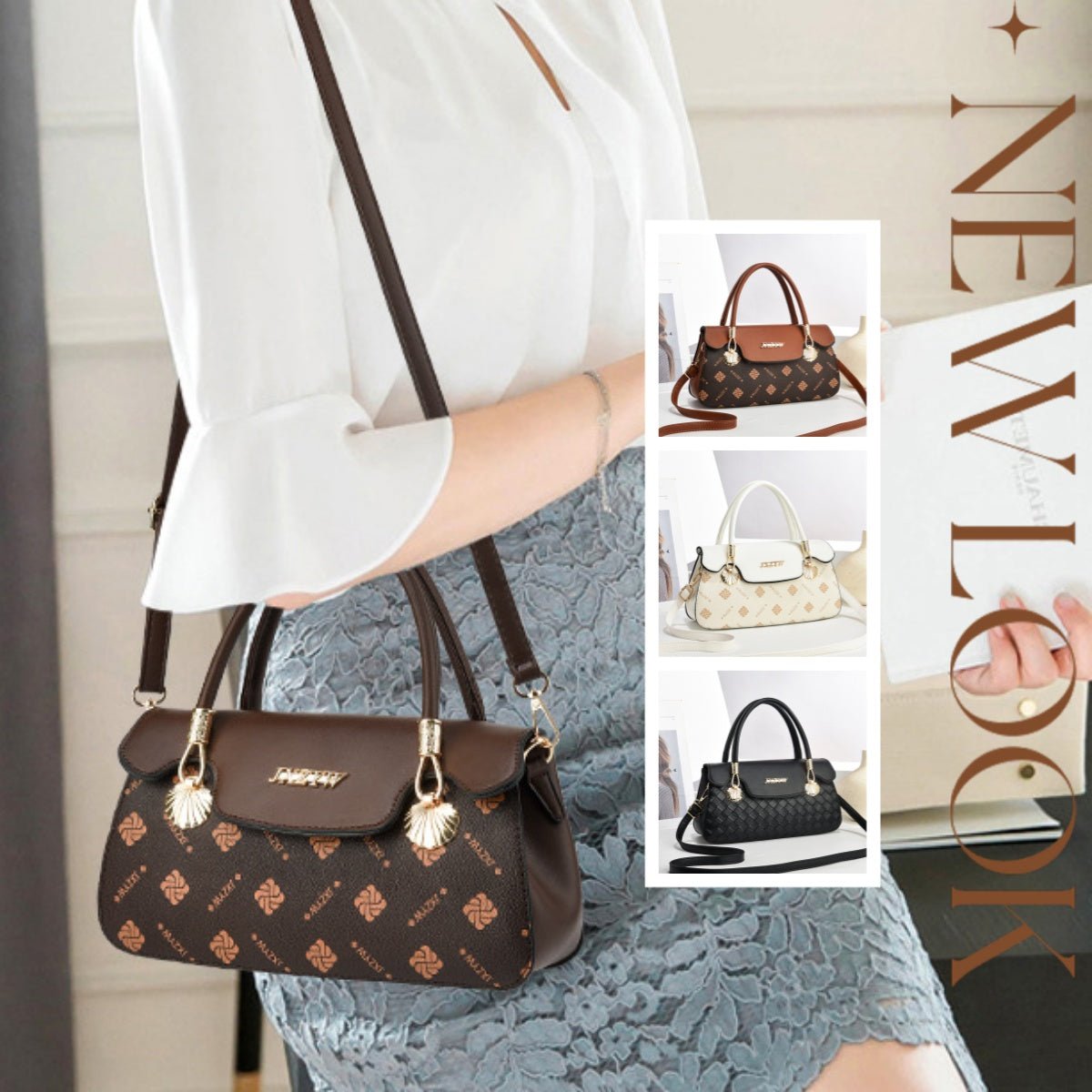 Vintage Exquisite Letter-printed Women's Handbag Fashion Printed Casual Simple Handbag Women's Cross-body Bag | Orazek UK Ltd