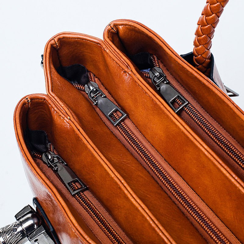 Vintage Oil Wax leather luxury handbags Women Bags | Orazek UK Ltd