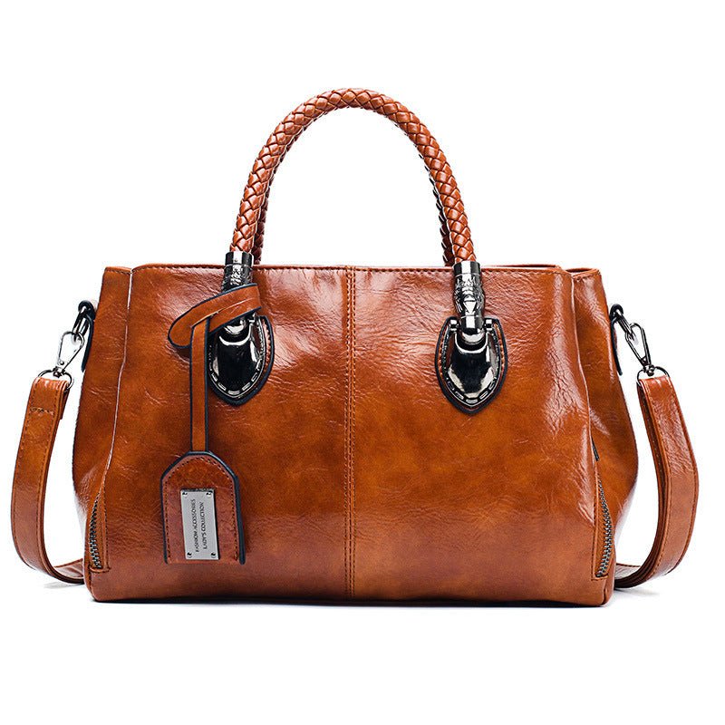 Vintage Oil Wax leather luxury handbags Women Bags | Orazek UK Ltd