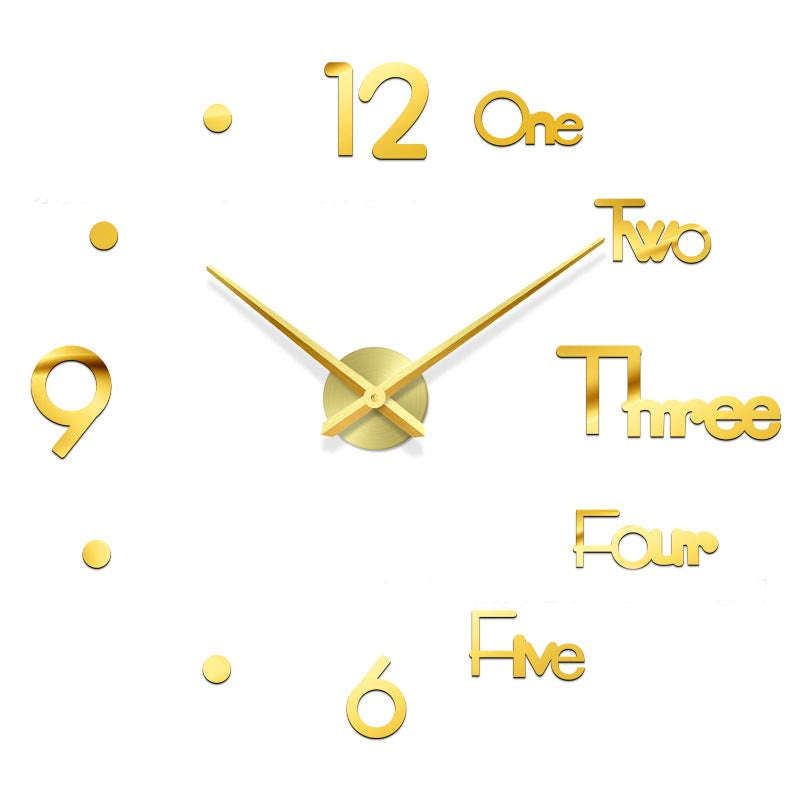 Wall Clock Metal Quartz Watch Clocks 3d Diy Home Decoration Acrylic Mirror Stickers Modern Needle Orazek UK Ltd