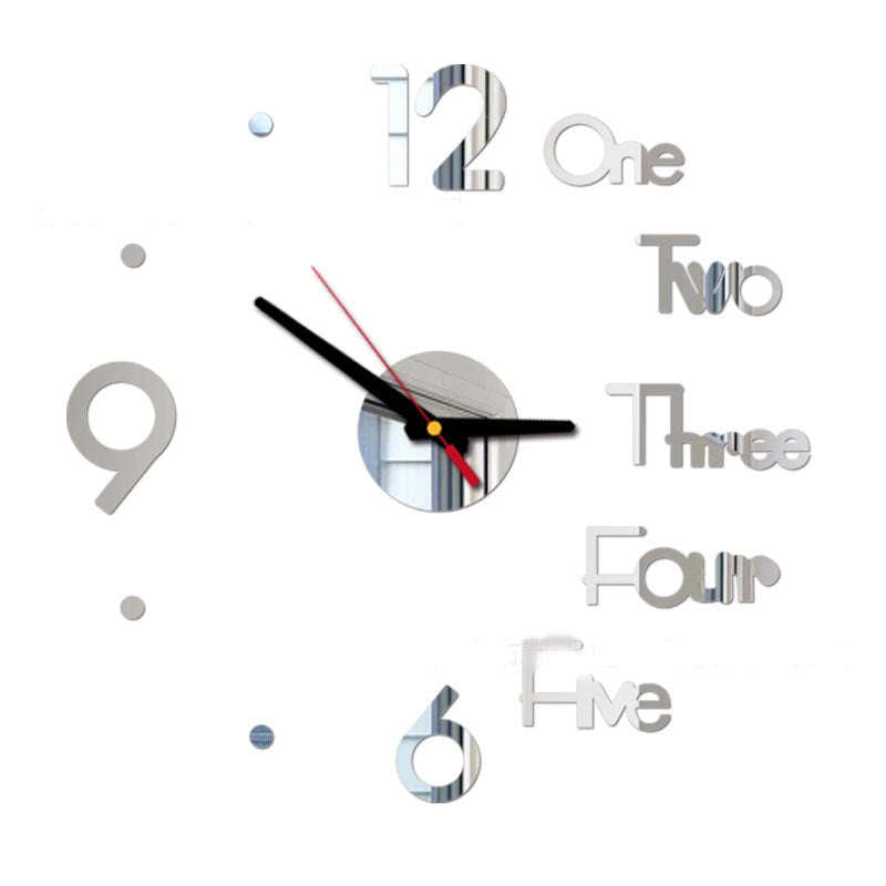 Wall Clock Metal Quartz Watch Clocks 3d Diy Home Decoration Acrylic Mirror Stickers Modern Needle Orazek UK Ltd