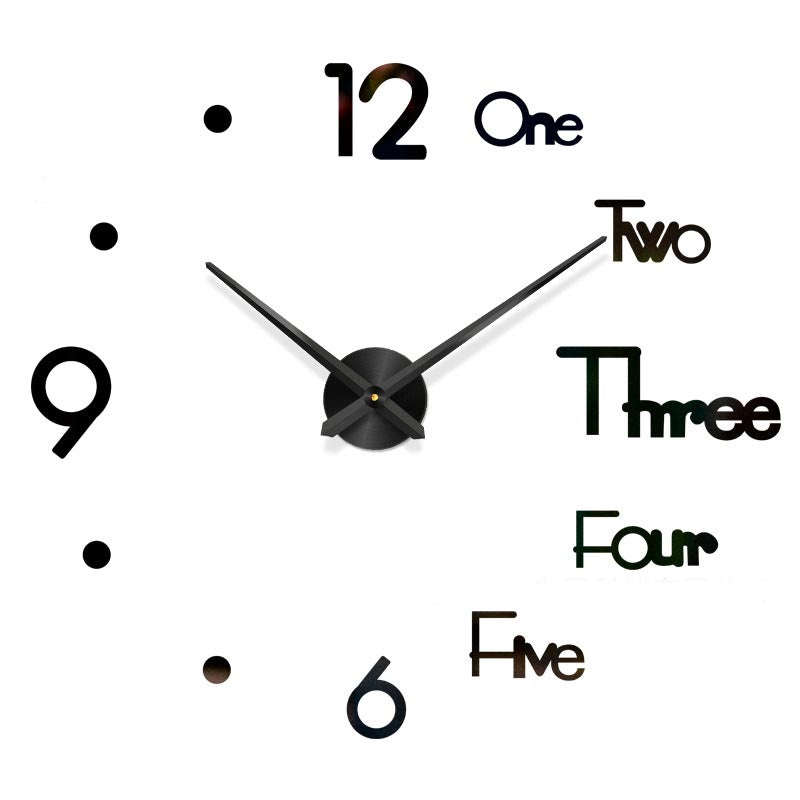 Wall Clock Metal Quartz Watch Clocks 3d Diy Home Decoration Acrylic Mirror Stickers Modern Needle Orazek UK Ltd