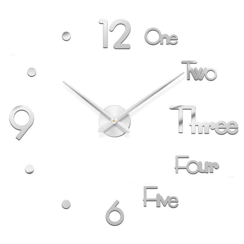 Wall Clock Metal Quartz Watch Clocks 3d Diy Home Decoration Acrylic Mirror Stickers Modern Needle Orazek UK Ltd