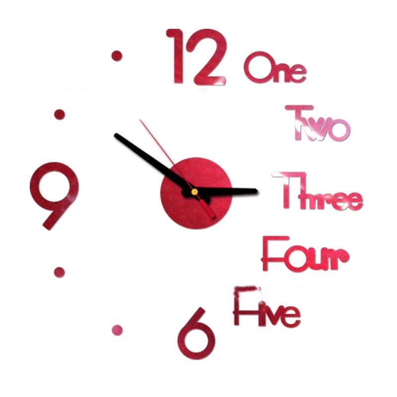 Wall Clock Metal Quartz Watch Clocks 3d Diy Home Decoration Acrylic Mirror Stickers Modern Needle Orazek UK Ltd