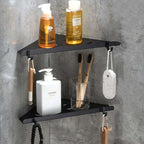 Wall Mount Triangle Bathroom Shelves Floating Black Shelf Al | Orazek UK Ltd