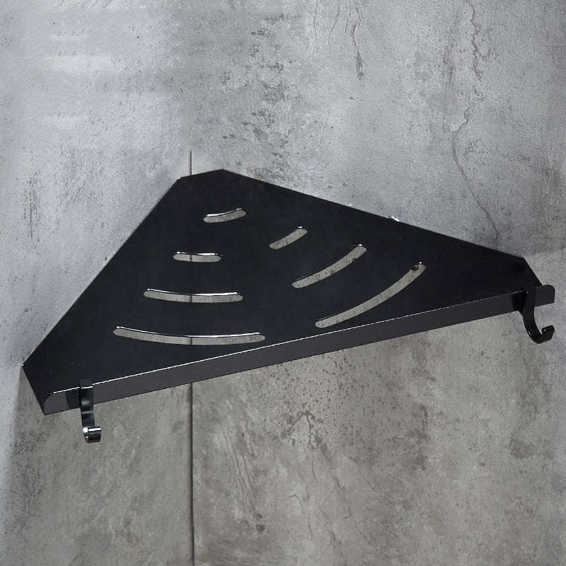 Wall Mount Triangle Bathroom Shelves Floating Black Shelf Al | Orazek UK Ltd