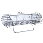 Wall-Mounted Triangle Storagex Rack Bathroom Shelf With Towel Bar Hooks Organizer For Bath Household Items Bathroom Accessories | Orazek UK Ltd