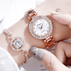 Watches-Set Bangle Clock Bracelet Wrist-Watch Quartz Women Fashion Ladies Brand Luxury | Orazek UK Ltd