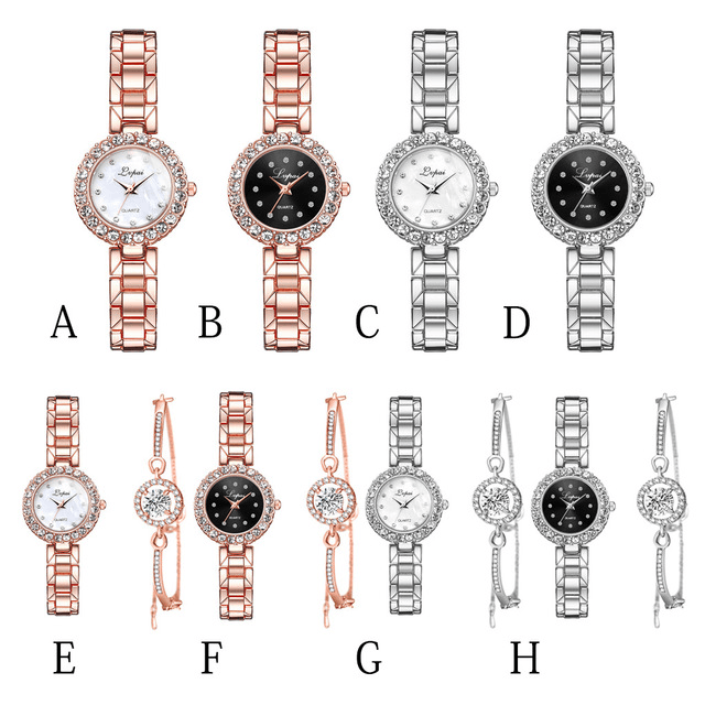 Watches-Set Bangle Clock Bracelet Wrist-Watch Quartz Women Fashion Ladies Brand Luxury | Orazek UK Ltd