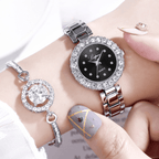 Watches-Set Bangle Clock Bracelet Wrist-Watch Quartz Women Fashion Ladies Brand Luxury | Orazek UK Ltd