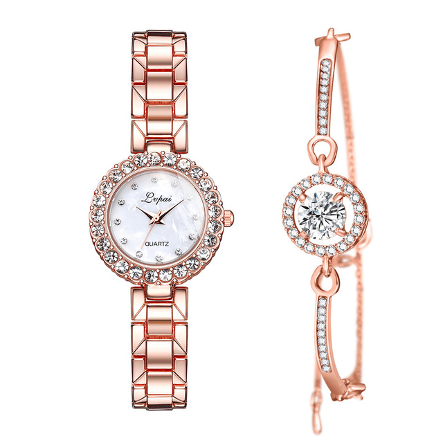 Watches-Set Bangle Clock Bracelet Wrist-Watch Quartz Women Fashion Ladies Brand Luxury | Orazek UK Ltd