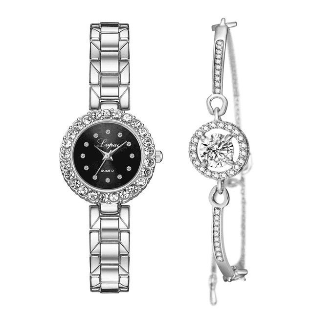 Watches-Set Bangle Clock Bracelet Wrist-Watch Quartz Women Fashion Ladies Brand Luxury | Orazek UK Ltd