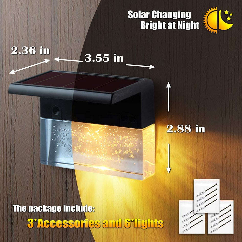 Waterproof New RGB LED Solar Light Step Fence Light | Orazek UK Ltd