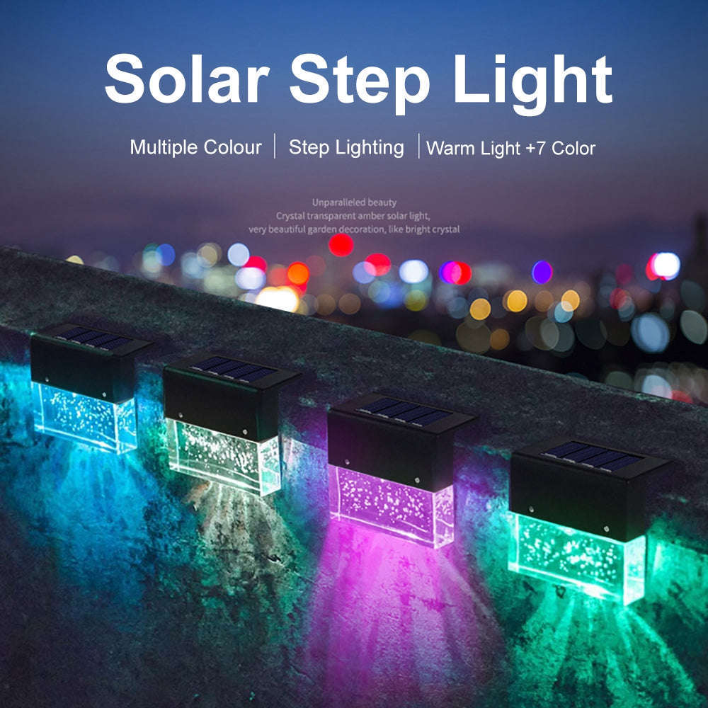 Waterproof New RGB LED Solar Light Step Fence Light Orazek UK Ltd