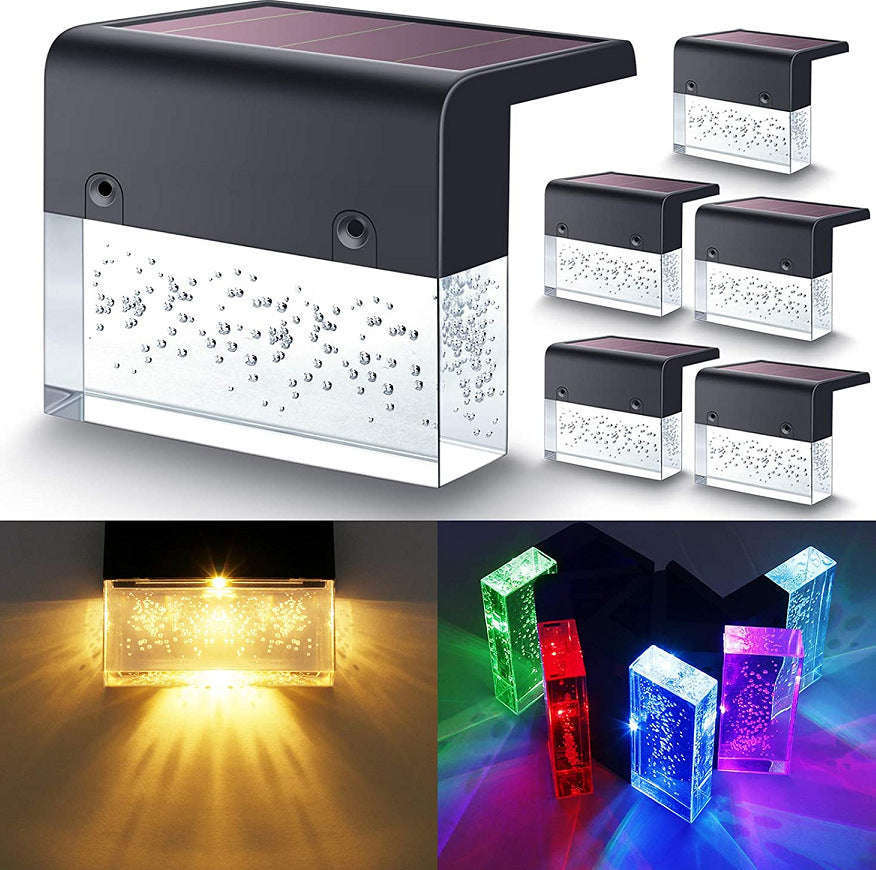 Waterproof New RGB LED Solar Light Step Fence Light Orazek UK Ltd