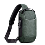 Waterproof USB Anti-theft Bag Men Oxford Crossbody Shoulder Bag Sling Multifunction Short Travel Messenger Chest Pack | Orazek UK Ltd