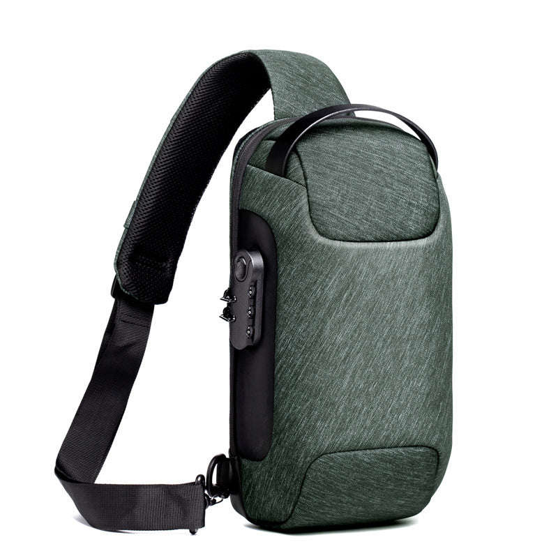 Waterproof USB Anti-theft Bag Men Oxford Crossbody Shoulder Bag Sling Multifunction Short Travel Messenger Chest Pack | Orazek UK Ltd