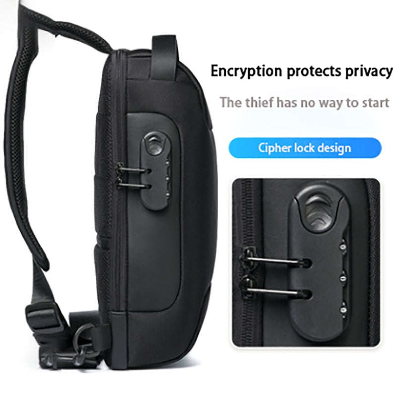 Waterproof USB Anti-theft Bag Men Oxford Crossbody Shoulder Bag Sling Multifunction Short Travel Messenger Chest Pack | Orazek UK Ltd