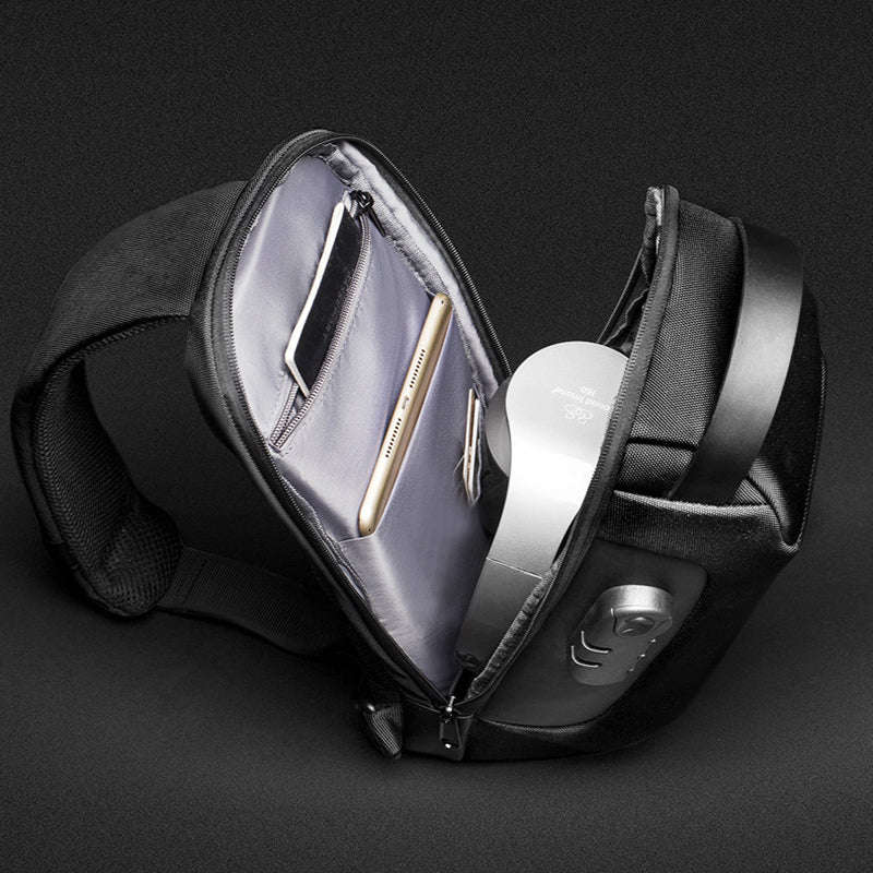 Waterproof USB Anti-theft Bag Men Oxford Crossbody Shoulder Bag Sling Multifunction Short Travel Messenger Chest Pack | Orazek UK Ltd