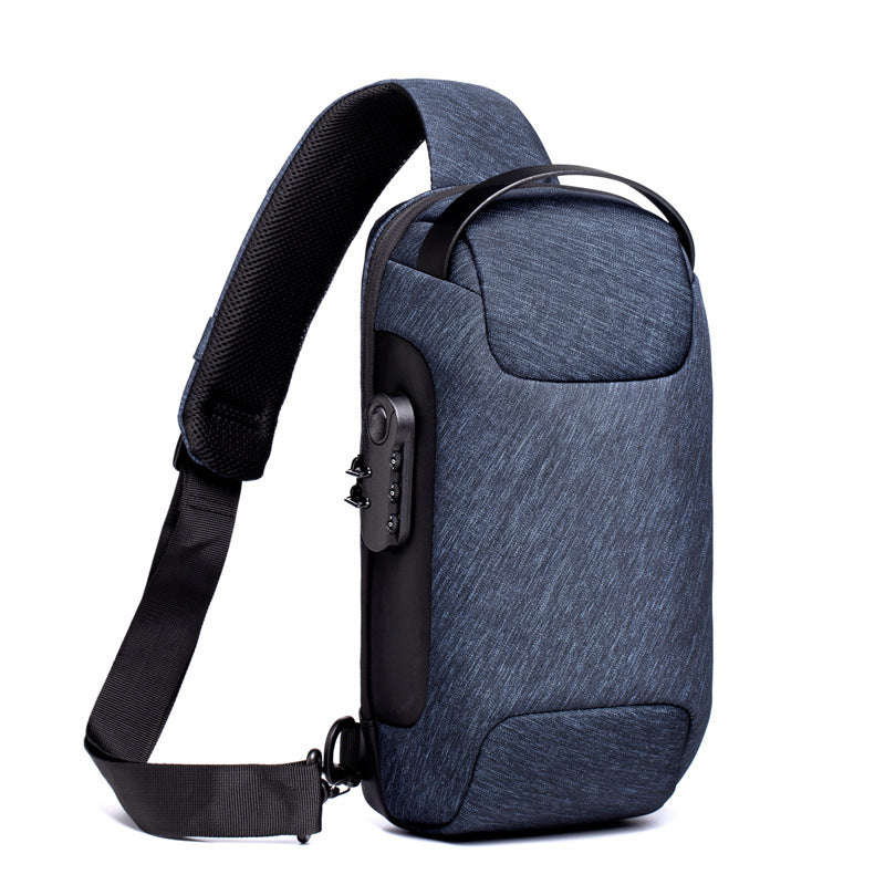 Waterproof USB Anti-theft Bag Men Oxford Crossbody Shoulder Bag Sling Multifunction Short Travel Messenger Chest Pack | Orazek UK Ltd