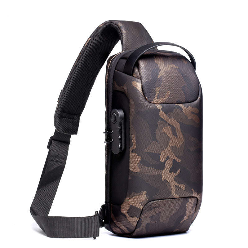 Waterproof USB Anti-theft Bag Men Oxford Crossbody Shoulder Bag Sling Multifunction Short Travel Messenger Chest Pack | Orazek UK Ltd