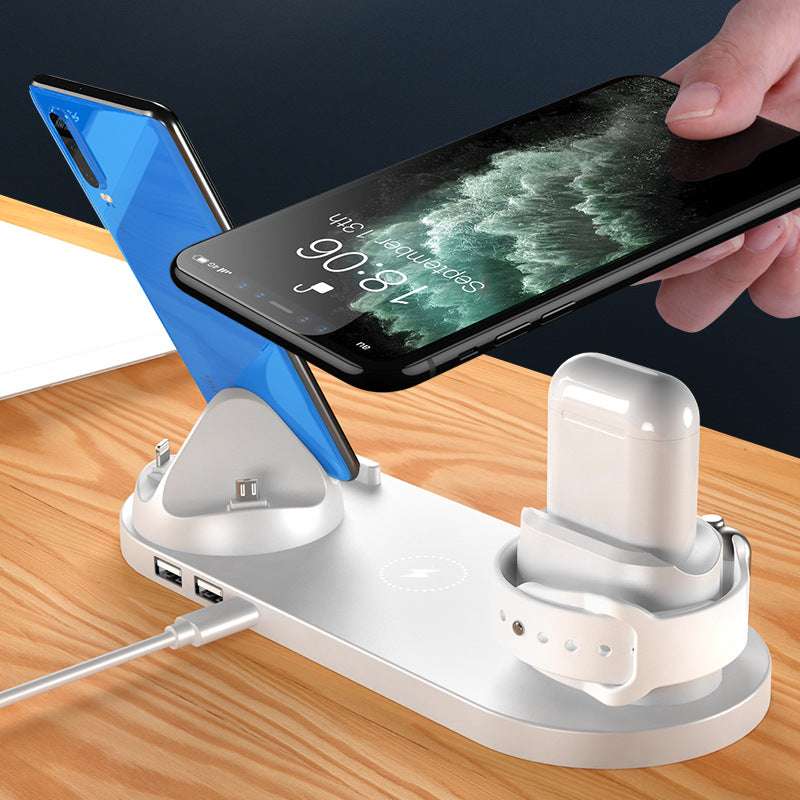 Wireless Charger For IPhone Fast Charger For Phone Fast Charging Pad For Phone Watch 6 In 1 Charging Dock Station | Orazek UK Ltd