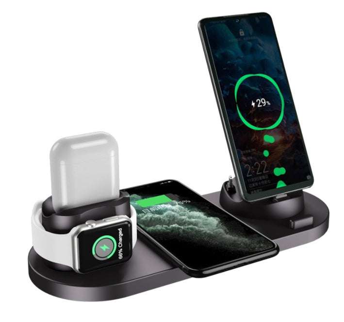 Wireless Charger For IPhone Fast Charger For Phone Fast Charging Pad For Phone Watch 6 In 1 Charging Dock Station | Orazek UK Ltd