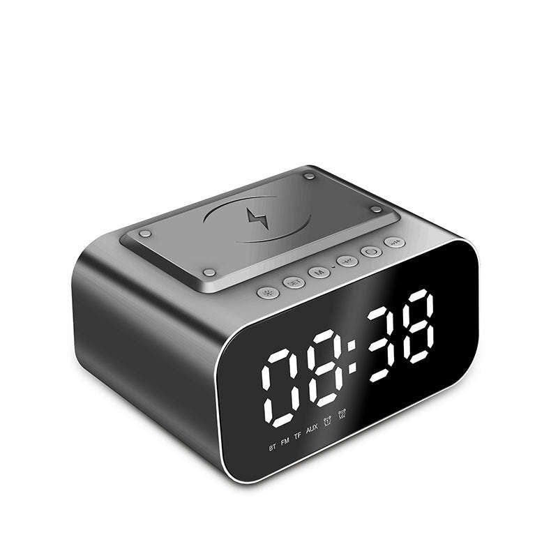 Wireless Charging Bluetooth Speaker Clock Led Alarm Clock Audio Wireless Charging Bluetooth Speaker | Orazek UK Ltd