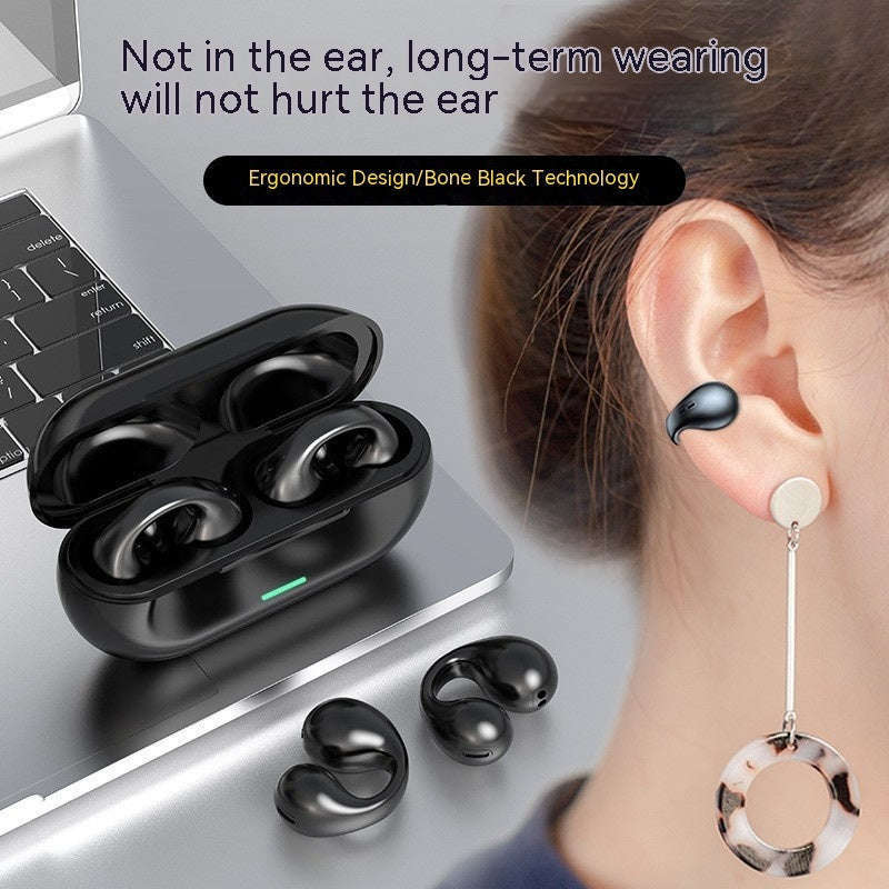 Wireless Ear Clip Bluetooth Headset TWS Comfortable Wear Not In-Ear Sports Wireless Bone Conduction 5.3 Bluetooth Headset Orazek UK Ltd