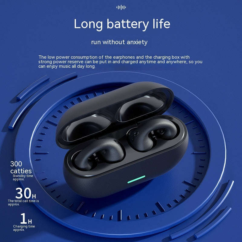 Wireless Ear Clip Bluetooth Headset TWS Comfortable Wear Not In-Ear Sports Wireless Bone Conduction 5.3 Bluetooth Headset | Orazek UK Ltd