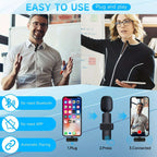 Wireless Lavalier Lapel Microphone For IPhone IPad Professional Wireless Clip Mic - Cordless Omnidirectional Condenser Recording Mic For Interview Video Podcast Vlog YouTube | Orazek UK Ltd