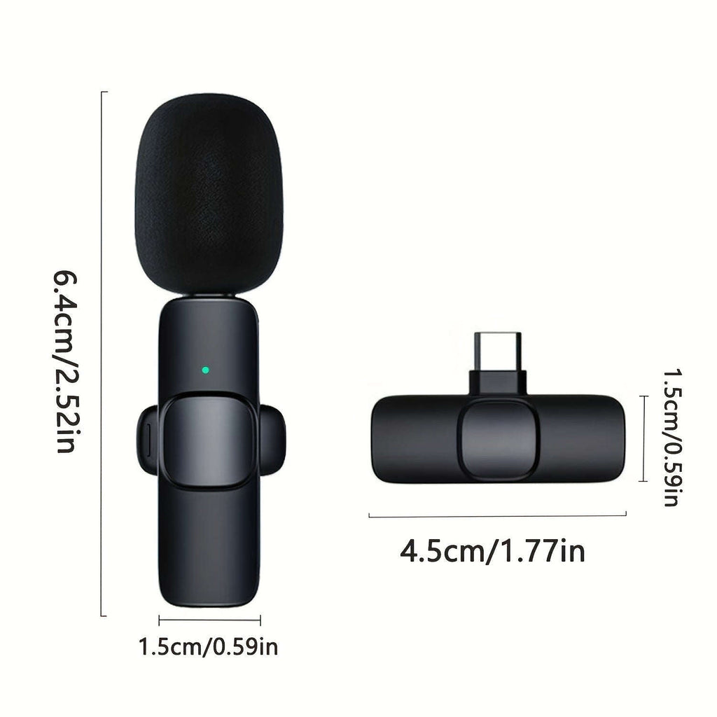 Wireless Lavalier Lapel Microphone For IPhone IPad Professional Wireless Clip Mic - Cordless Omnidirectional Condenser Recording Mic For Interview Video Podcast Vlog YouTube | Orazek UK Ltd