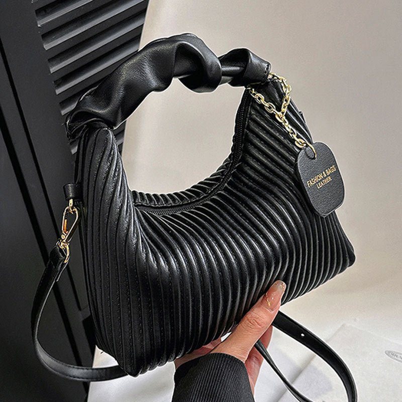 Women Fashion Crossbody Bag PU Leather Pleated Cloud Small Tote Bags Casual Simple Elegant Temperament Messenger Bags | Orazek UK Ltd