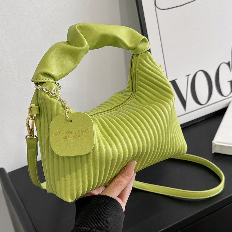 Women Fashion Crossbody Bag PU Leather Pleated Cloud Small Tote Bags Casual Simple Elegant Temperament Messenger Bags | Orazek UK Ltd