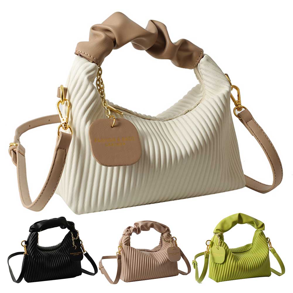 Women Fashion Crossbody Bag PU Leather Pleated Cloud Small Tote Bags Casual Simple Elegant Temperament Messenger Bags | Orazek UK Ltd