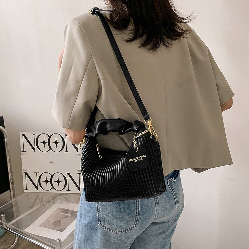 Women Fashion Crossbody Bag PU Leather Pleated Cloud Small Tote Bags Casual Simple Elegant Temperament Messenger Bags | Orazek UK Ltd