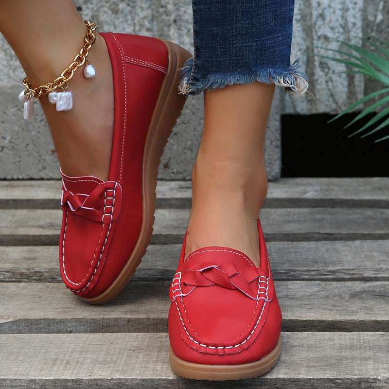 Women Flats Shoes Weave Design Soft Spring Summer Shoes Orazek UK Ltd